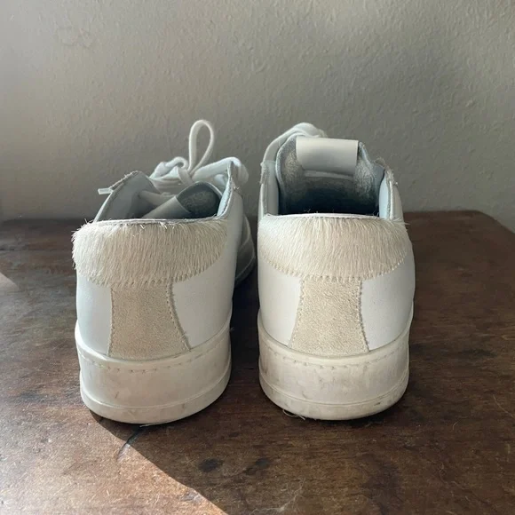 P448 size 40 white and silver faux-fur sneakers - Picture 3 of 9